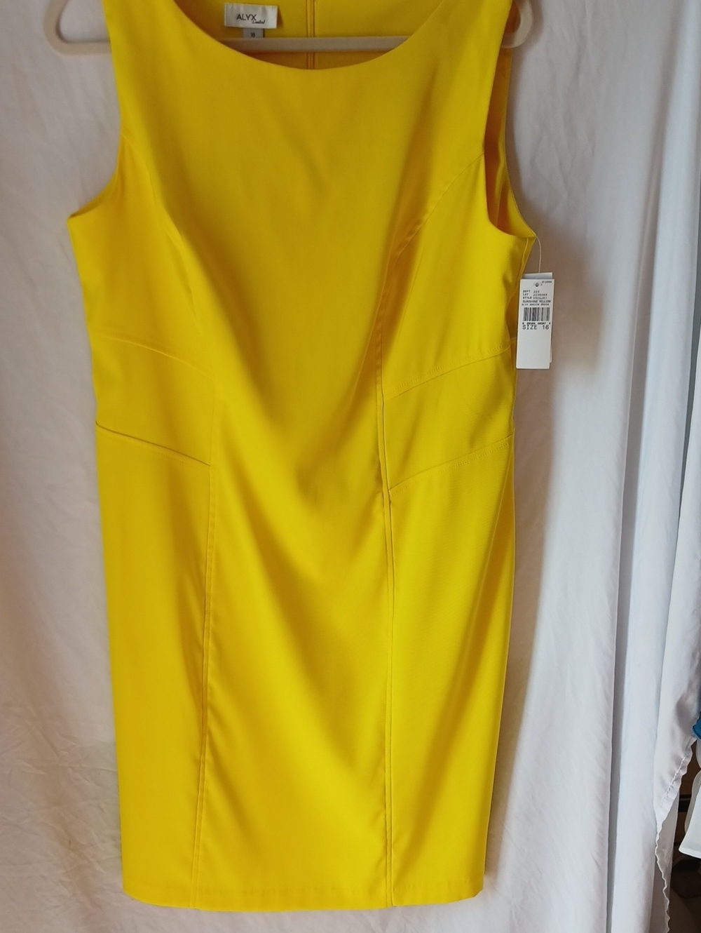 ALYX Bright Yellow Sleeveless Sheath Dress